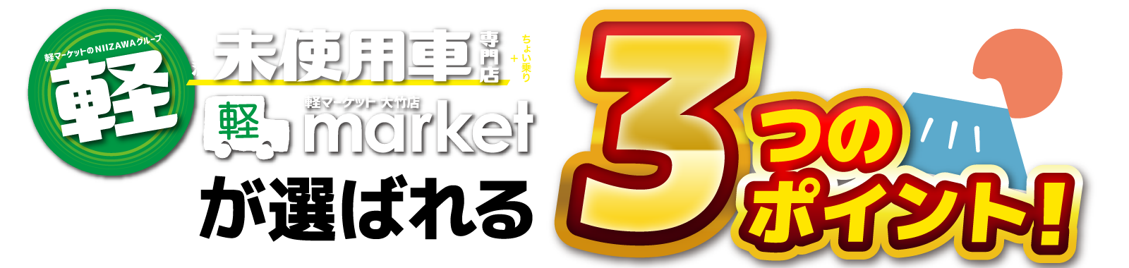 軽マーケット 未使用車購入3つのポイント