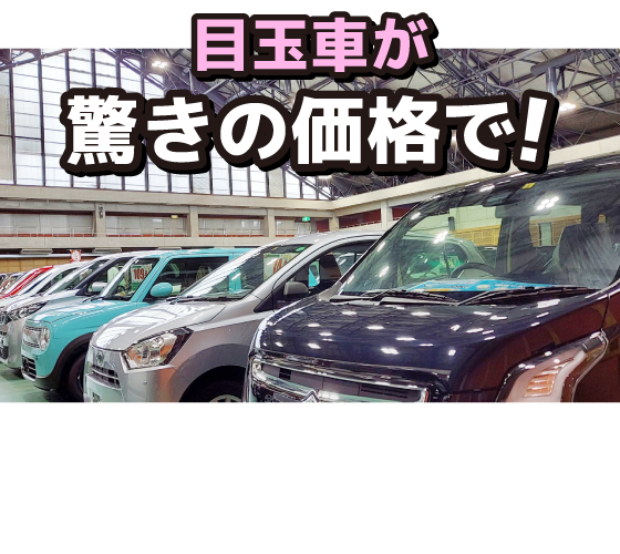 目玉車が驚き価格で!ご予算に合わせた安心の車選び！